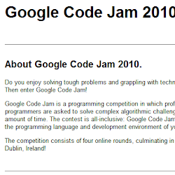 CodeJam Round Two in 2 Days