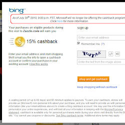 Goodbye Bing Cashback