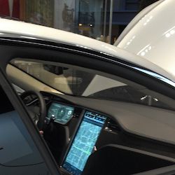 The Tesla console consists of two giant screens